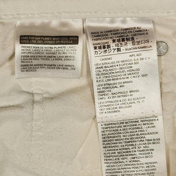 Levi's 502 Men's Jeans White 31W 30L - Picture 8 of 13